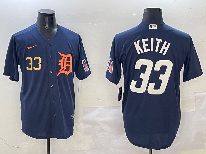Men Detroit Tigers #33 Keith Drak Blue Game 2025 Nike MLB Jersey style 3114->detroit tigers->MLB Jersey